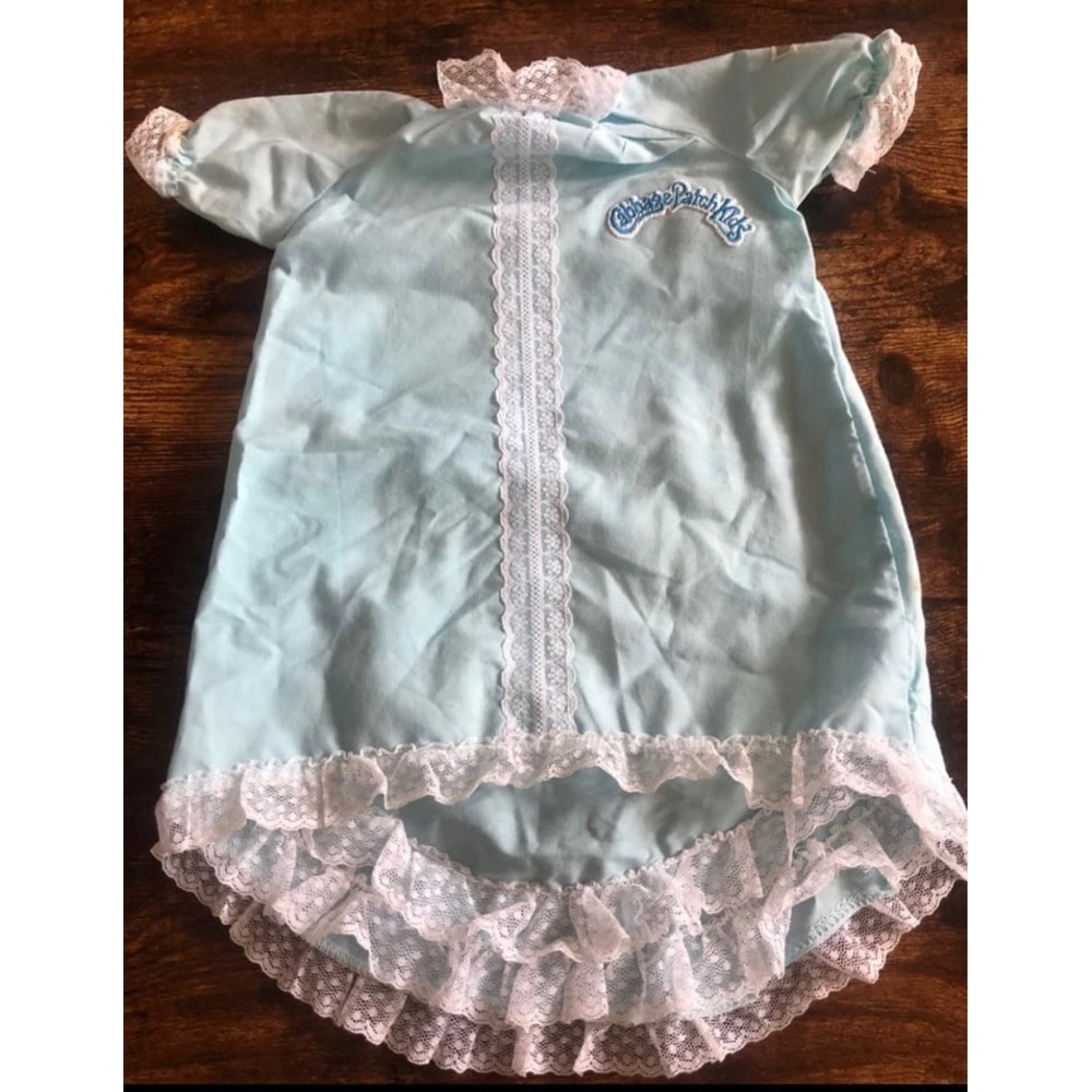 Vintage 1980's CPK Cabbage Patch Kids Blue Lace‎ Nightgown Dress